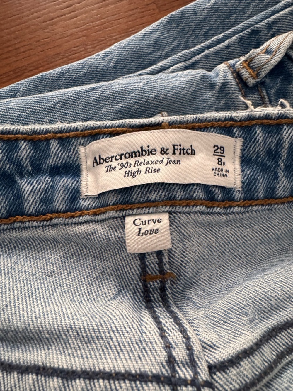 Abercrombie & Fitch Light Blue High-Rise '90s Relaxed Jeans